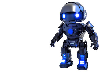 small metal robot cyber police
