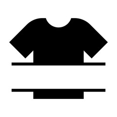 Vector Split Shirt Name Frame