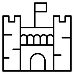 Vector Icon Building, castle, tower, place, fort - obrazy, fototapety, plakaty