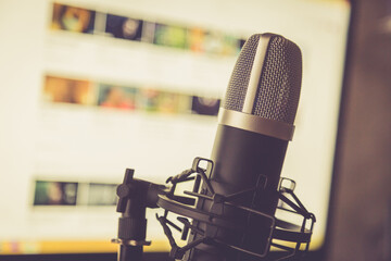 Audio recording vocal studio voice microphone. Audio recording vocal studio voice microphone.