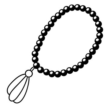 Worry beads tombolo jeweler isolated on transparent background vector