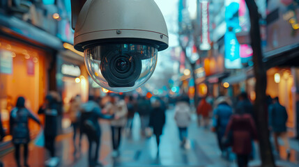 City views: facial recognition technologies.  - obrazy, fototapety, plakaty