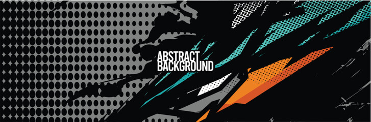 Car wrap decal designs. Abstract racing and sport background for racing livery or daily use car vinyl sticker. Vector eps 10.