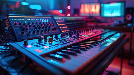 The worlds of computer science and music production. elements such as computer code, software...