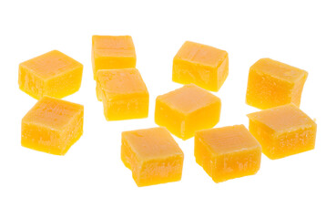 cheese squares isolated