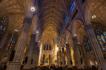 St. Patrick cathedral in 5th avenue in New York City (USA)