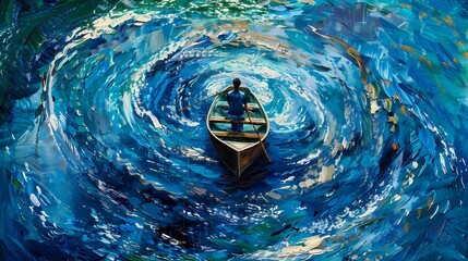 blue color swirl illustration poster background - obrazy, fototapety, plakaty
