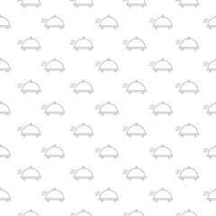 Fast food icon seamless pattern isolated on white