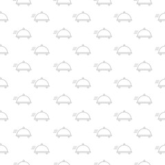 Fast food icon seamless pattern isolated on white