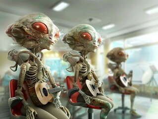 Aliens, with their keen ears for music, appreciate the diverse genres found on Earth, from the pulsating rhythms.