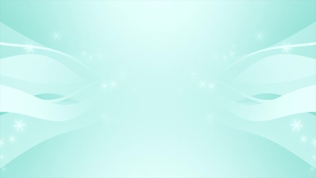 Cyan color abstract shiny wavy pattern with empty space presentation background