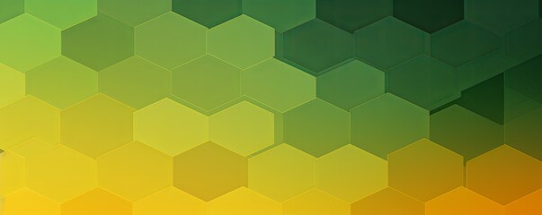 Fototapeta na wymiar Green and yellow gradient background with a hexagon pattern in a vector illustration