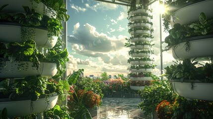 Hydroponic vertical farming system in urban environments