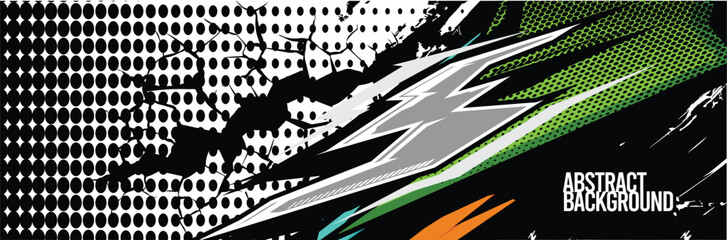 Car wrap decal designs. Abstract racing and sport background for racing livery or daily use car vinyl sticker. Vector eps 10.