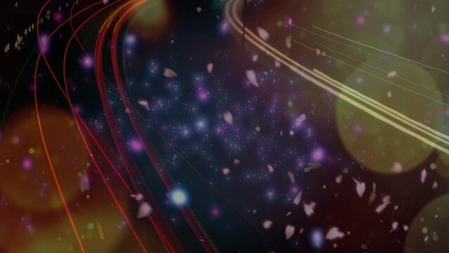 Vivid colors animated background, abstract 4K video footage