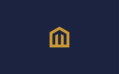 letter m with house logo icon design vector design template inspiration