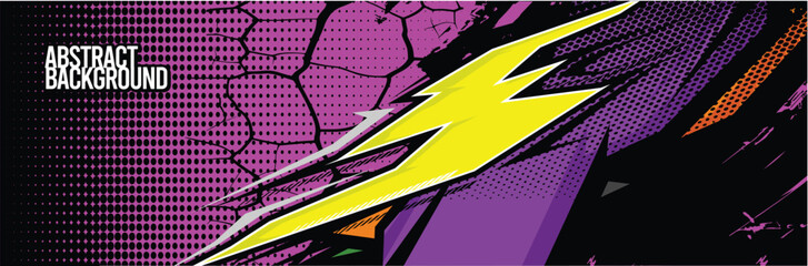 Car wrap decal designs. Abstract racing and sport background for racing livery or daily use car vinyl sticker. Vector eps 10.