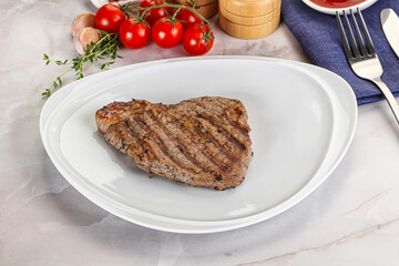 Grilled marble beef steak with sauce