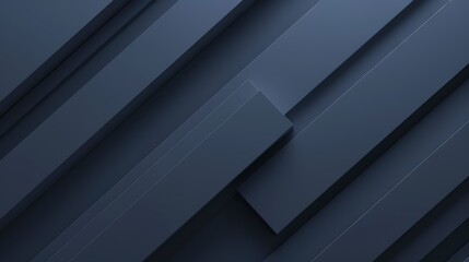 Dark geometric 3D background with angled shapes and a minimalistic design. - obrazy, fototapety, plakaty