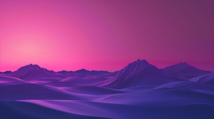Fantasy landscape with pink and purple gradients