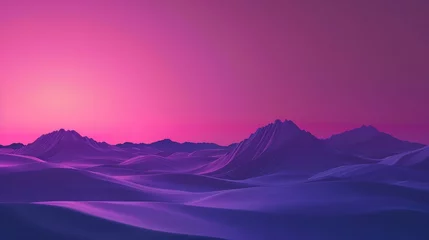 Wall murals Pink Fantasy landscape with pink and purple gradients