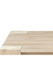 Natural oak wood table top over white background