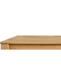 Natural oak wood table top over white background