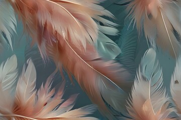 Image nature art of wings bird, Soft pastel detail of design, chicken feather texture, white fluffy twirled on transparent background wallpaper Abstract. Generative AI
