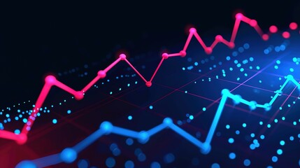 Obraz premium financial charts are showing in the abstract background, Representation of data analytics,charts, graphs and data driven insights emerging from a sea of information