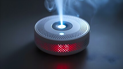 Modern Smoke Alarm Safety for Creative Spaces. Concept Fire Prevention, Modern Technology, Safety Standards, Creative Workspaces, Alarm Placement