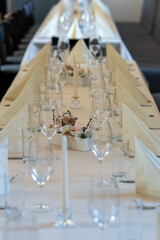 fine decorated table for a wedding