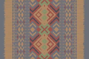 Ethnic abstract ikat art. Seamless pattern in tribal, folk embroidery, and Mexican style. Aztec geometric art ornament print.Design for carpet, wallpaper, clothing, wrapping, fabric, cover, textile