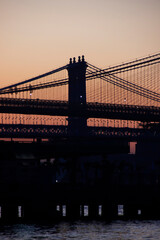 Fototapeta na wymiar Bridge between Manhattan and Brooklyn
