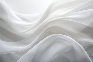Obraz premium A white fabric with a wave pattern