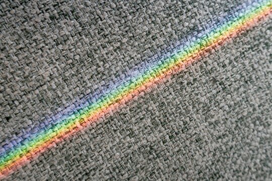 Rainbow shades on the fabric