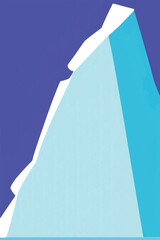 Iceberg on a vertical blue background.
