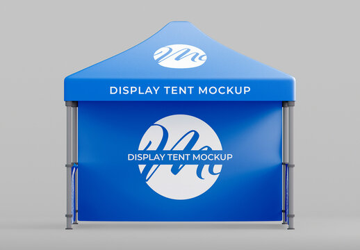 Front View Display Event Tent Mockup