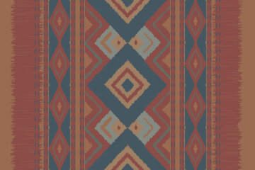 Ethnic abstract ikat art. Seamless pattern in tribal, folk embroidery, and Mexican style. Aztec geometric art ornament print.Design for carpet, wallpaper, clothing, wrapping, fabric, cover, textile