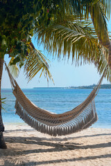 beach hammock in Maldives, empty hammock, beach holidays,  travel to Thulusdhoo island