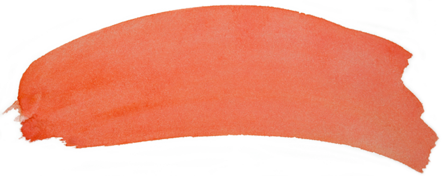 Red brush stroke paint watercolor isolated on a transparent background. Color bubble.