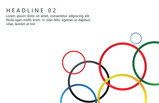 Colored rings on an isolated background. Vector graphics.