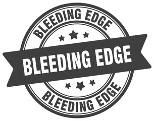bleeding edge stamp. bleeding edge label on transparent background. round sign