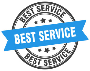 best service stamp. best service label on transparent background. round sign