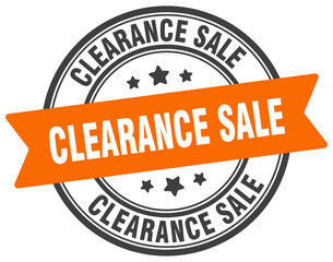 Fototapeta premium clearance sale stamp. clearance sale label on transparent background. round sign