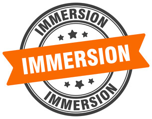 Fototapeta premium immersion stamp. immersion label on transparent background. round sign