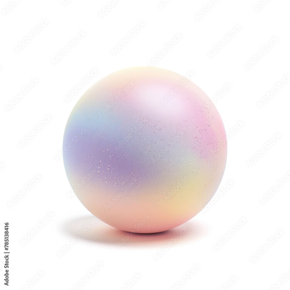 Aufkleber a 3d sphere with a delicate pastel gradient and a subtle sparkling texture