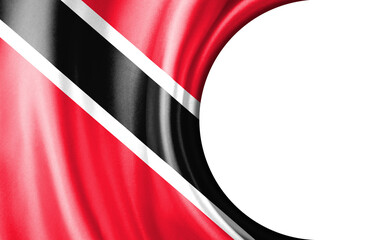 Abstract illustration, Trinidad and Tobago flag with a semi-circular area White background for text...