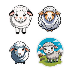 clipart set vector cute sheep