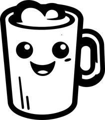 Cute Quaffs Symbol of Charming Beverages Petite Pours Emblematic Vector Logo