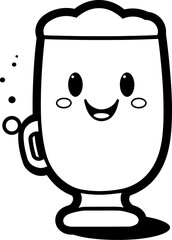 Lovable Lager Iconic Emblem of Beer Love Cheerful Chalice Symbol of Happy Sipping